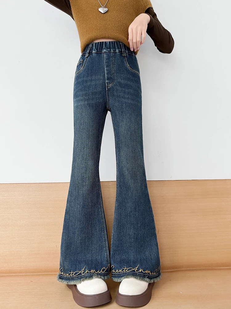 Thiened Fce Girls Jeans Bell Bot Winter Faion Korean Sle Warm Slim Fit Middle And Big Children Pants
Thiened Fce Girls Jeans Bell Bot Winter Faion Korean Sle Warm Slim Fit Middle And Big Children Pants