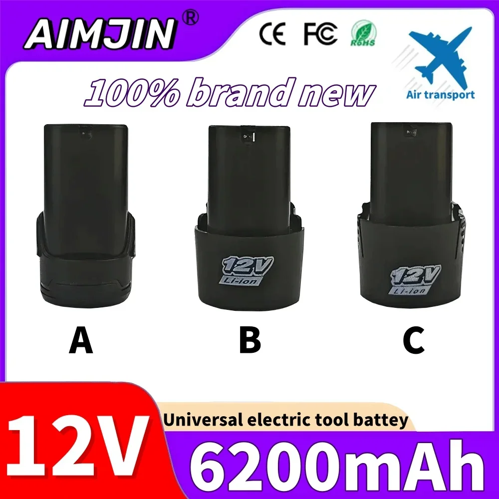 Universal 12V 6200mAh Rechargeable Li-ion Battery For Electric Tools, Electric Drill, And Screwdriver For Battery Replacement
Universal 12V 6200mAh Rechargeable Li-ion Battery For Electric Tools, Electric Drill, And Screwdriver For Battery Replacement