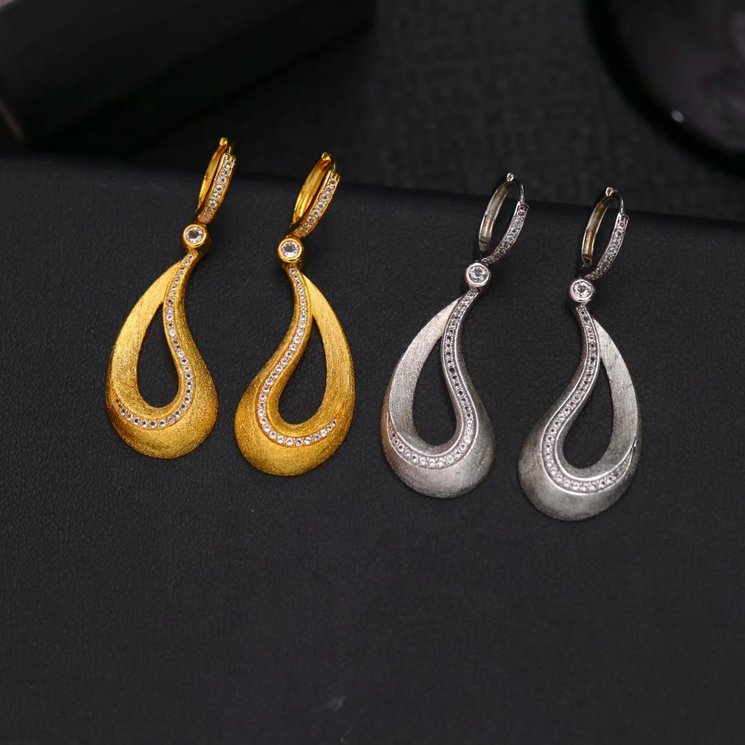 Fine Jewelry Solid 925 Sterling Silver Plated with Thick 18K Gold Nature White Topaz Earrings for Women Fine Presents
Fine Jewelry Solid 925 Sterling Silver Plated with Thick 18K Gold Nature White Topaz Earrings for Women Fine Presents