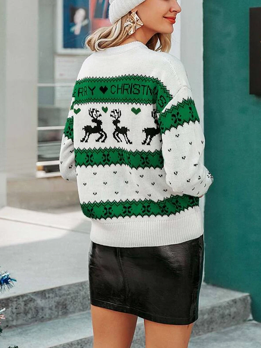 Rteyno Womens Christmas Sweater Elk Pattern Long Sleeve Pullovers Tops Fall Winter Crew Neck Jumpers Sweatshirt
Rteyno Womens Christmas Sweater Elk Pattern Long Sleeve Pullovers Tops Fall Winter Crew Neck Jumpers Sweatshirt