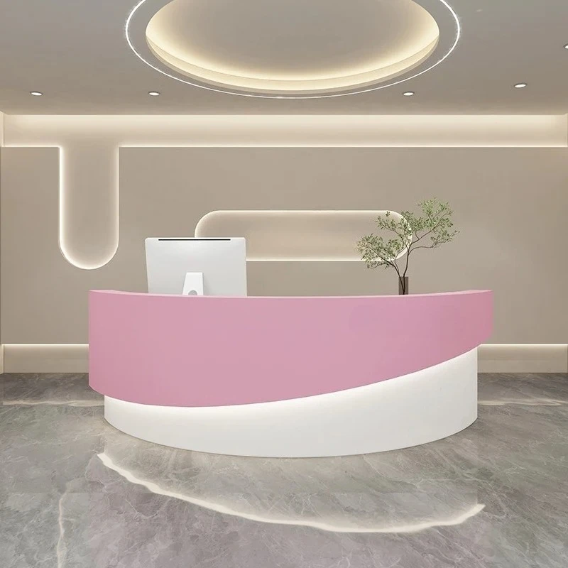 Curved Front Reception Desk Curved Beauty Salon Bar Checkout Page Clothing Counter Paint Modern Simple Empfangs Theke Furniture
Curved Front Reception Desk Curved Beauty Salon Bar Checkout Page Clothing Counter Paint Modern Simple Empfangs Theke Furniture