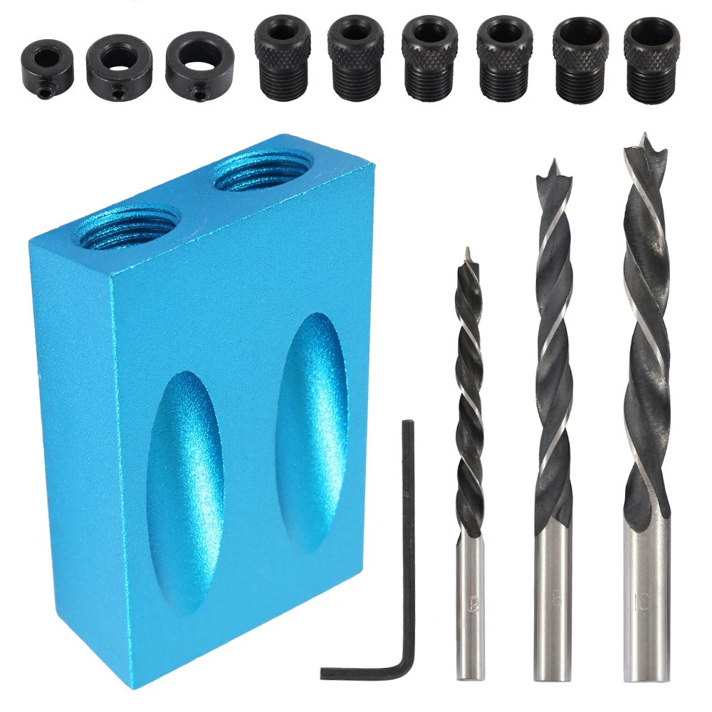 14 шт., комплект приспособлений для карманных отверстий, 15 градусов, дюбель, столярный комплект, адаптер привода 6/8/10 мм для углового сверления отверстий, деревообрабатывающая дрель
14 шт., комплект приспособлений для карманных отверстий, 15 градусов, дюбель, столярный комплект, адаптер привода 6/8/10 мм для углового сверления отверстий, деревообрабатывающая дрель