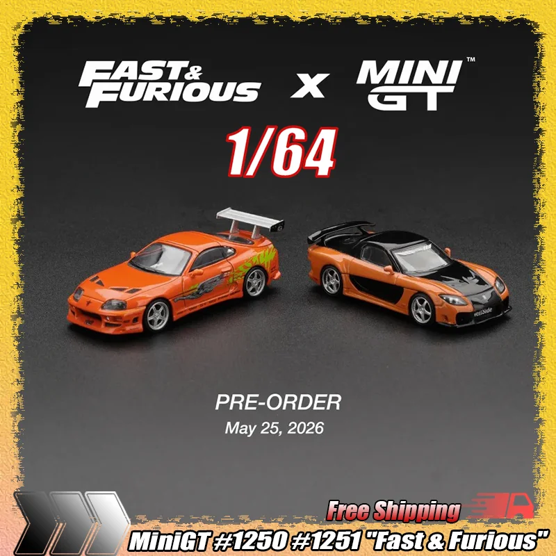 1:64 Minigt #1250 Toyota Supra Bomex "Fast & Furious" Brian O'Conner #1251 Mazda Rx-7 Veilside Fortune Han Seoul-Oh Alloy Models
1:64 Minigt #1250 Toyota Supra Bomex "Fast & Furious" Brian O'Conner #1251 Mazda Rx-7 Veilside Fortune Han Seoul-Oh Alloy Models