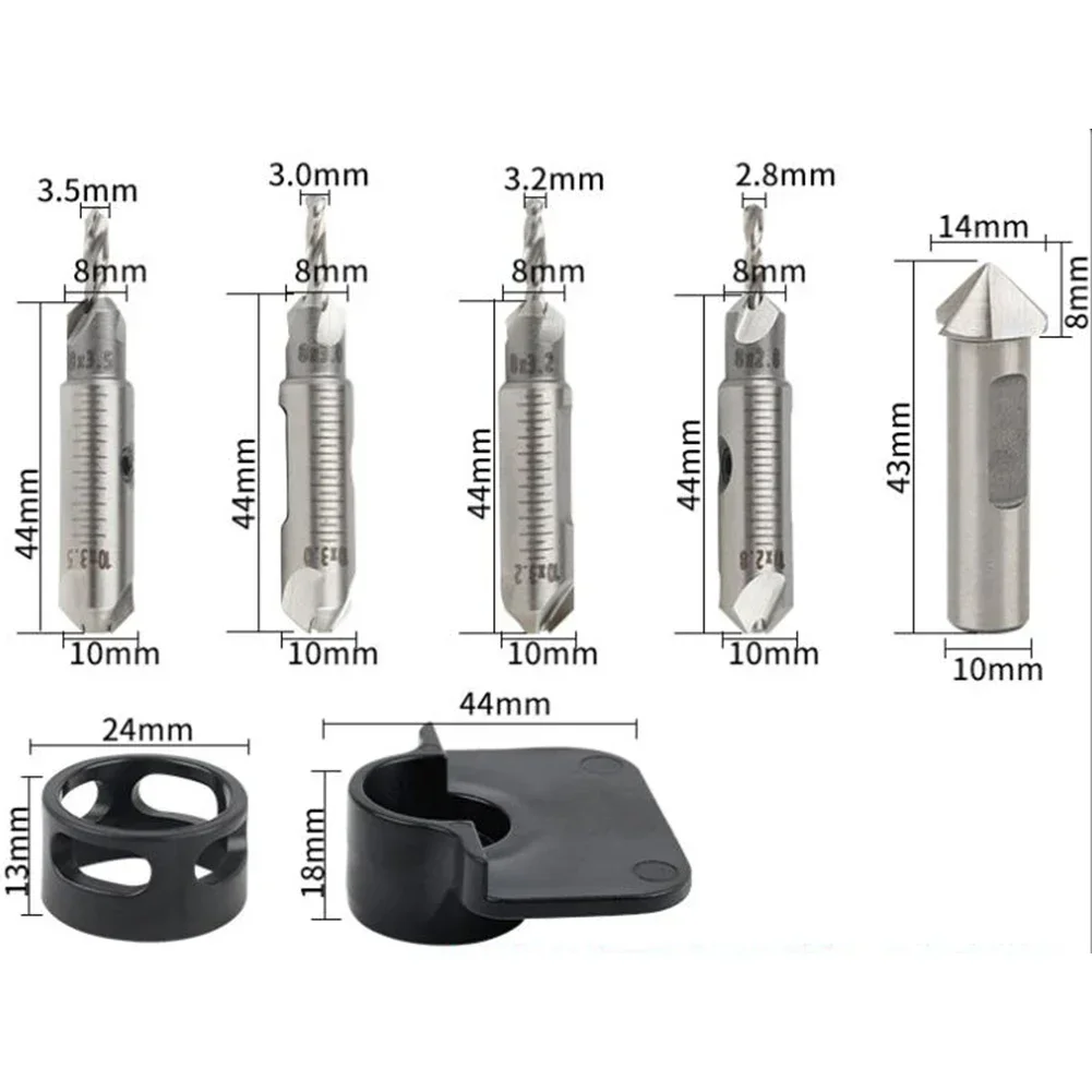 Countersink Drill Bit Set with For Rapid Release Positioning and Adjustable Chamfer Depth for Different Screws
Countersink Drill Bit Set with For Rapid Release Positioning and Adjustable Chamfer Depth for Different Screws