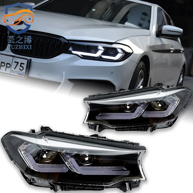 XCH For 2017-2021 BMW G30 headlight assembly upgrades (530i, 525i, 540i, 535i) LED dual-lens headlights for high and low beams.
XCH For 2017-2021 BMW G30 headlight assembly upgrades (530i, 525i, 540i, 535i) LED dual-lens headlights for high and low beams.