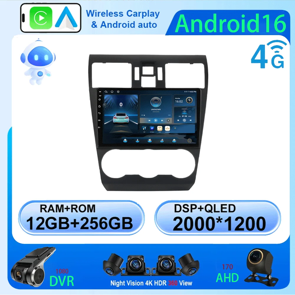 Car Radio Android 16 Stereo For Subaru Forester XV WRX 2012- 2015 For Impreza Multimedia Video Player Navigation GPS Head Unit
Car Radio Android 16 Stereo For Subaru Forester XV WRX 2012- 2015 For Impreza Multimedia Video Player Navigation GPS Head Unit