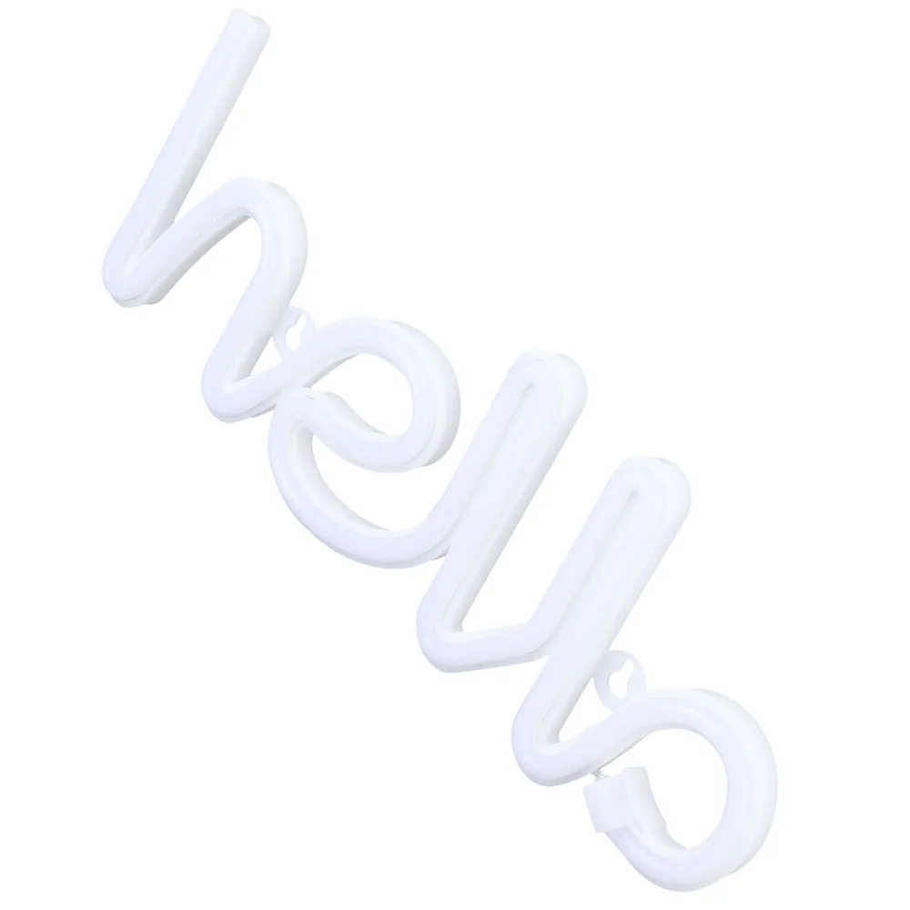 Decorative Night Light 5V LED Neon Sign Light Hello Letters 1W Neon Light USB or Battery Powered LED Neon Light Wall Decor
Decorative Night Light 5V LED Neon Sign Light Hello Letters 1W Neon Light USB or Battery Powered LED Neon Light Wall Decor
