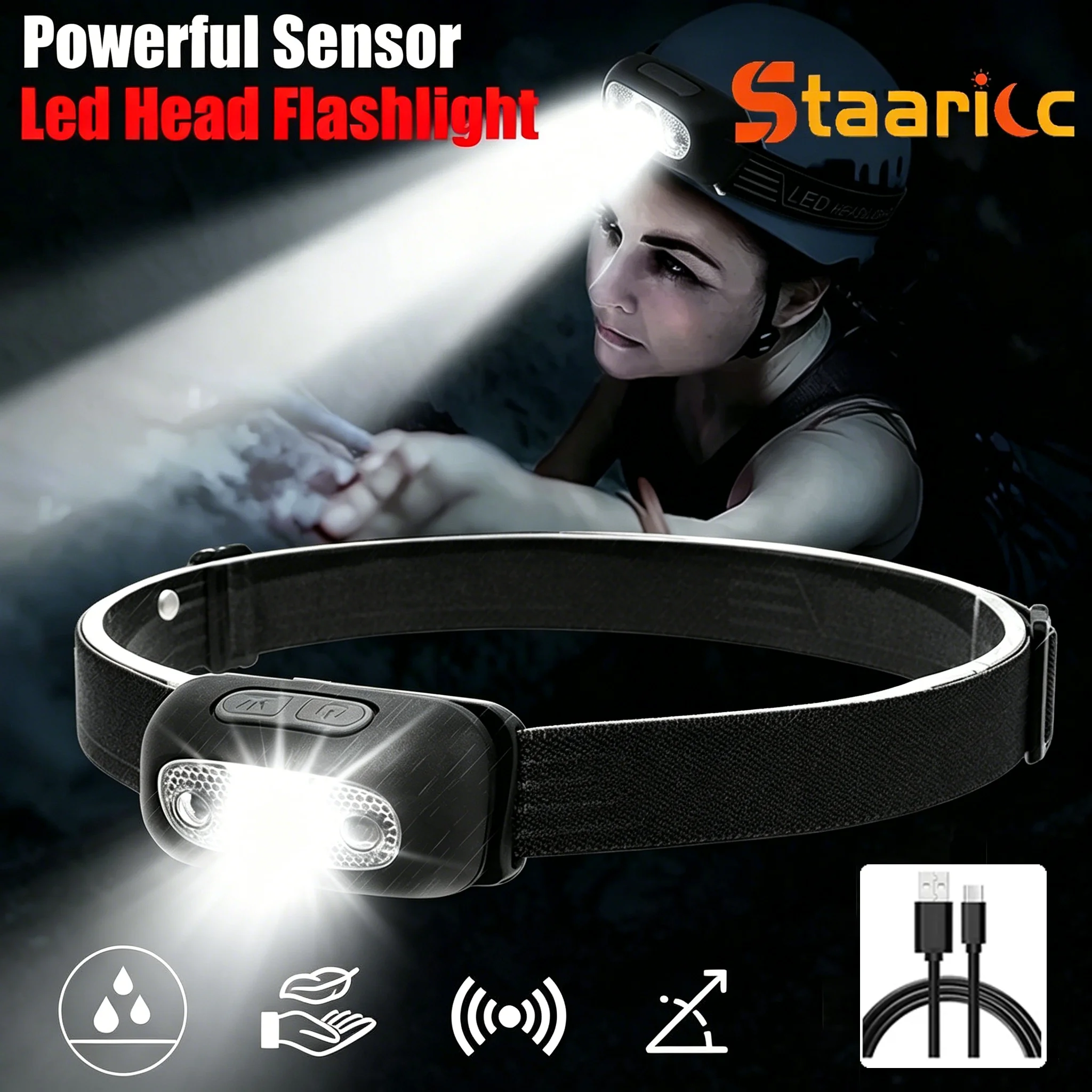 USB Rechargeable Headlamp Motion Sensor Bright LED Running Fishing Flash Head lamp Headlight Infrared Sensor Light
USB Rechargeable Headlamp Motion Sensor Bright LED Running Fishing Flash Head lamp Headlight Infrared Sensor Light