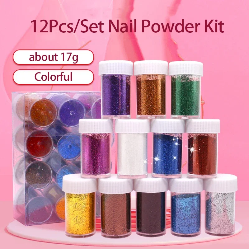 12Bottle/Set Nail Powder Kit Gloss Glitter Powder Sequins DIY Mermaid Sequins Nail Polish Decoration Art Chrome Pigment Dust
12Bottle/Set Nail Powder Kit Gloss Glitter Powder Sequins DIY Mermaid Sequins Nail Polish Decoration Art Chrome Pigment Dust