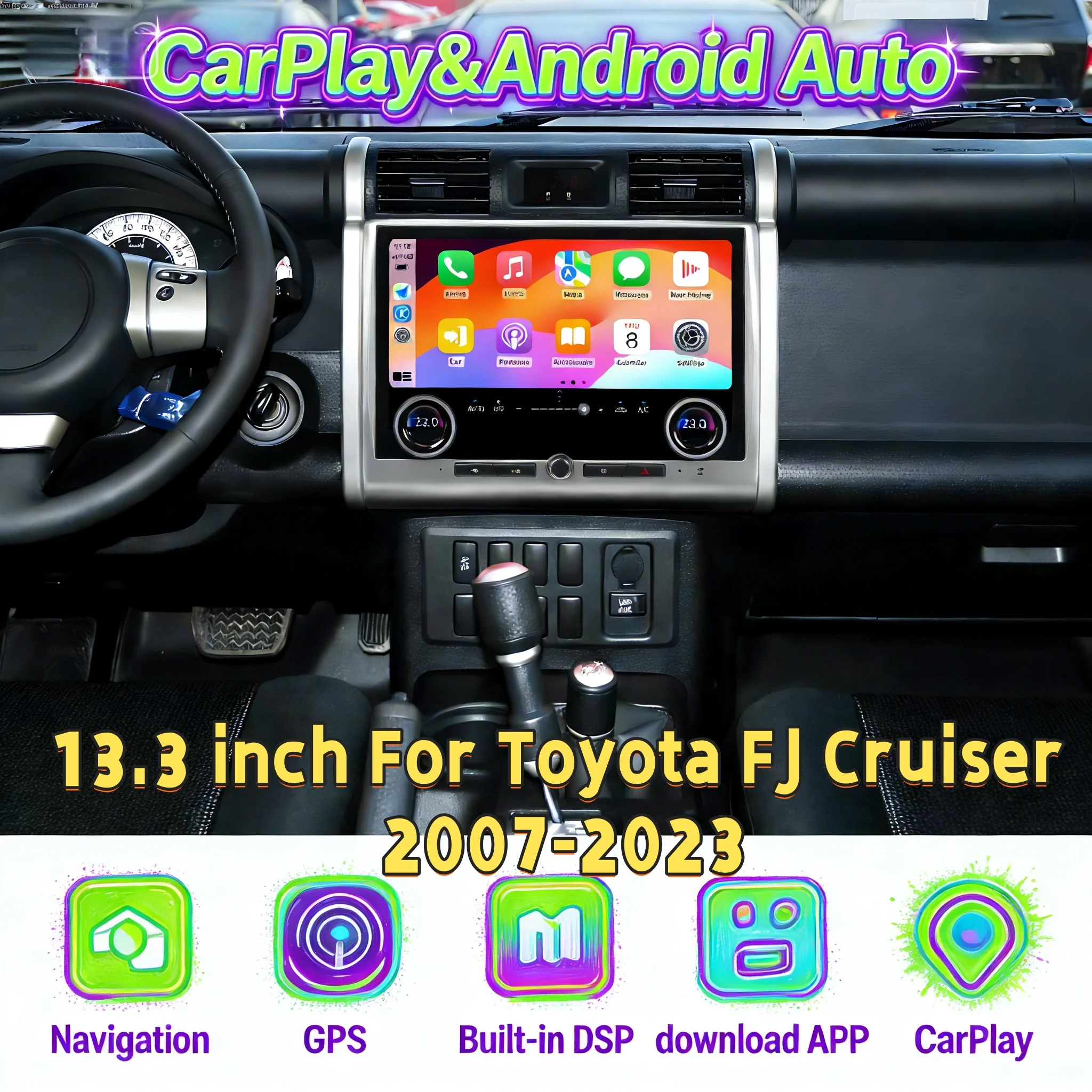 13.3 Inch Android 13 Multimedia Player For Toyota FJ Cruiser 2007-2023 Wireless CarPlay Car GPS Navigation Radio Head Unit
13.3 Inch Android 13 Multimedia Player For Toyota FJ Cruiser 2007-2023 Wireless CarPlay Car GPS Navigation Radio Head Unit