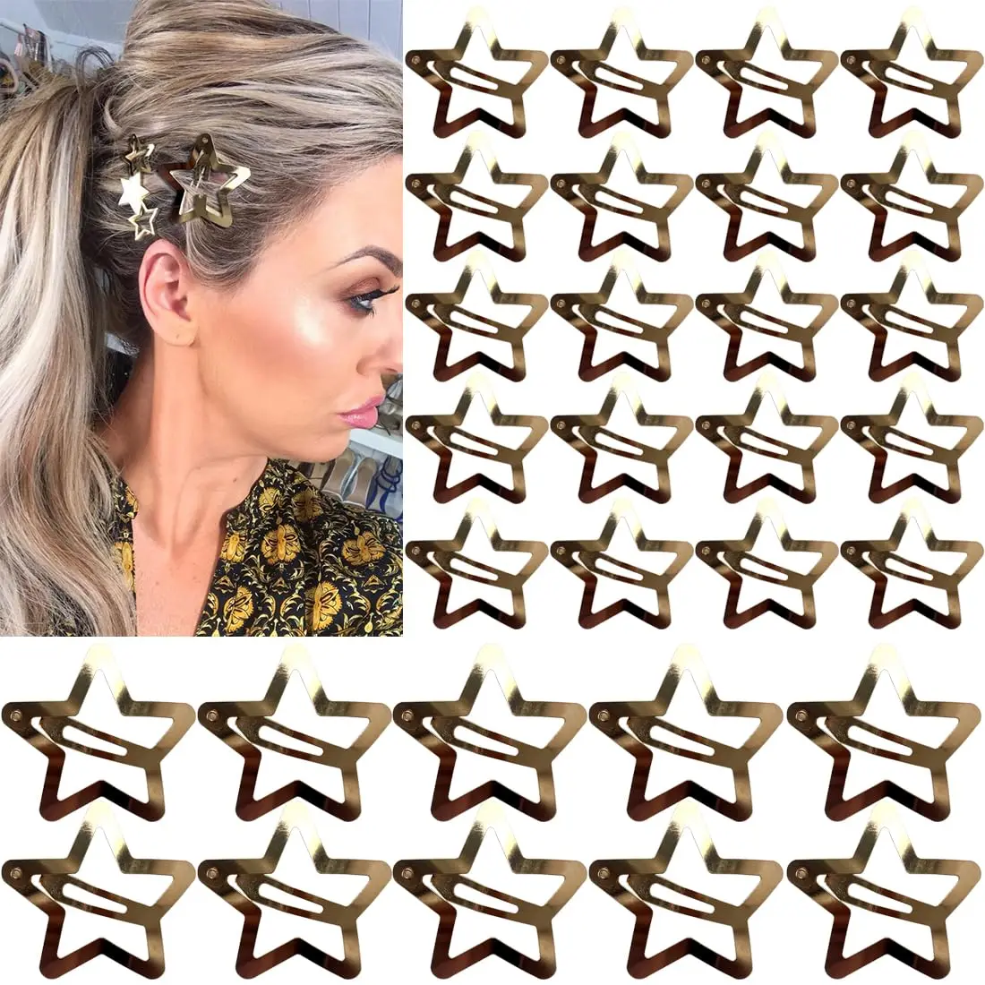50/10Pcs Star Barrettes BB Hairclips Girls Y2K Cute Silver Star Women Simple Metal Snap Clip Headdress Hair Jewelry Accessories
50/10Pcs Star Barrettes BB Hairclips Girls Y2K Cute Silver Star Women Simple Metal Snap Clip Headdress Hair Jewelry Accessories