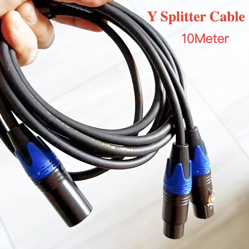 10Meter Y XLR Splitter Cable 3pin Balanced Line Male To Female Adapter For Microphone Mixer Amplifier Audio Dmx Stage Lighting
10Meter Y XLR Splitter Cable 3pin Balanced Line Male To Female Adapter For Microphone Mixer Amplifier Audio Dmx Stage Lighting