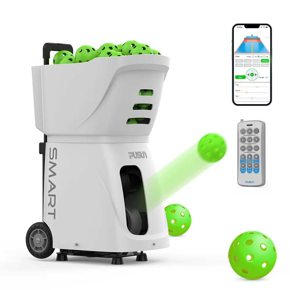 New Arrival Automatic PUSUN PP Smart Pickleball Machine Ball Launcher With APP Remote Control Pickleball Training Equipment
New Arrival Automatic PUSUN PP Smart Pickleball Machine Ball Launcher With APP Remote Control Pickleball Training Equipment