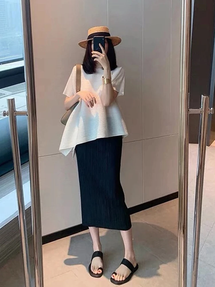 High Waist Midi Skirt Women's Pleated Side Slit A-Line Skirt Commute Simple Style High Waist Pleated Midi Skirt for Women
High Waist Midi Skirt Women's Pleated Side Slit A-Line Skirt Commute Simple Style High Waist Pleated Midi Skirt for Women