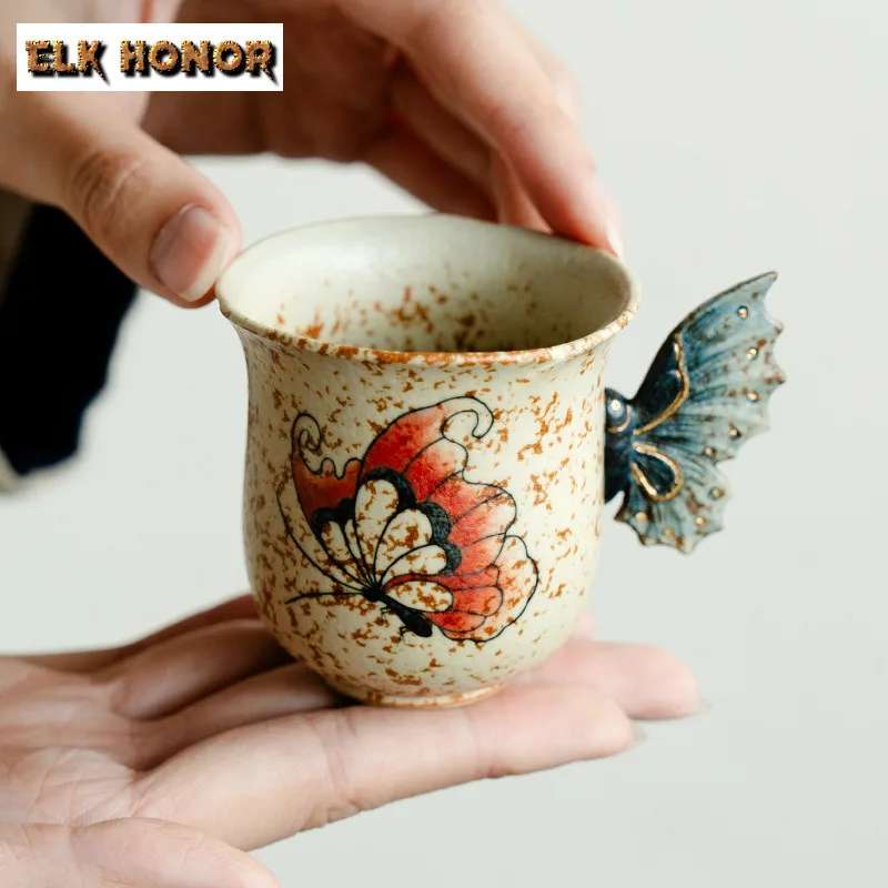 80ML Pure Hand-painted Butterfly Flint Red Teacup Vintage Tea Bowl TeaCup Tea-tasting Smelling Cup Jianzhan Master Cup Drinkware
80ML Pure Hand-painted Butterfly Flint Red Teacup Vintage Tea Bowl TeaCup Tea-tasting Smelling Cup Jianzhan Master Cup Drinkware