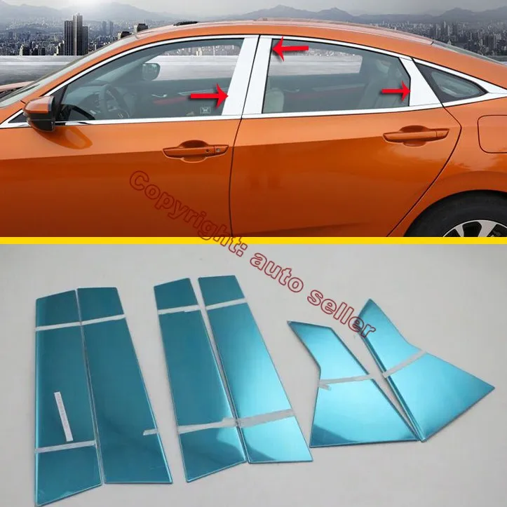 Накладка на стойку из нержавеющей стали для Honda Civic 2016 2017, автомобильные аксессуары, наклейки
Накладка на стойку из нержавеющей стали для Honda Civic 2016 2017, автомобильные аксессуары, наклейки
