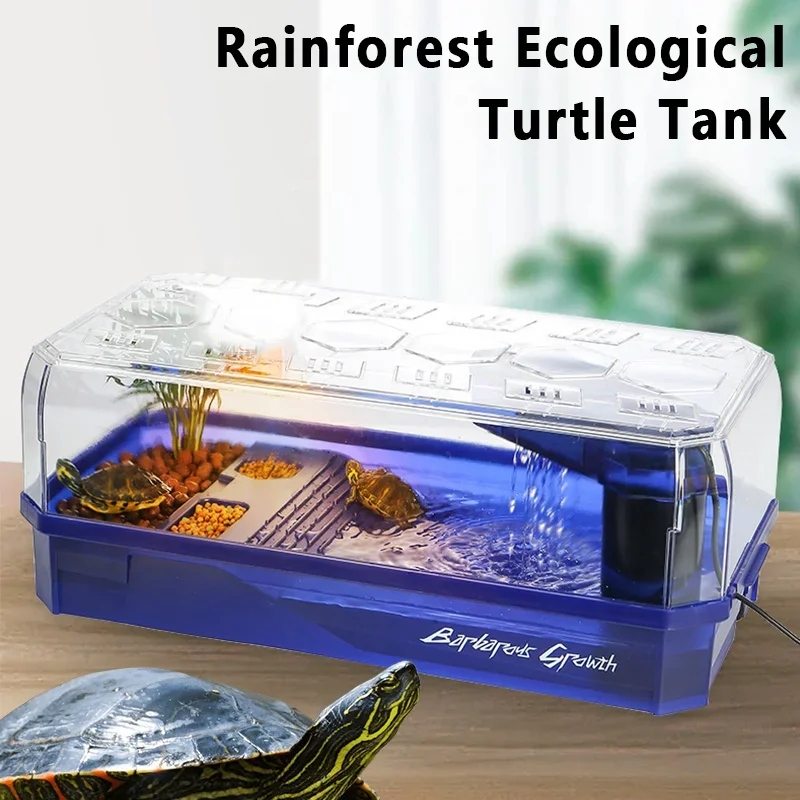 Plastic Transparency Turtle Tank House Turtle Anti-Escape Cage Reptiles Habitat with Areas To Breed Feed Swim Basking Platform
Plastic Transparency Turtle Tank House Turtle Anti-Escape Cage Reptiles Habitat with Areas To Breed Feed Swim Basking Platform