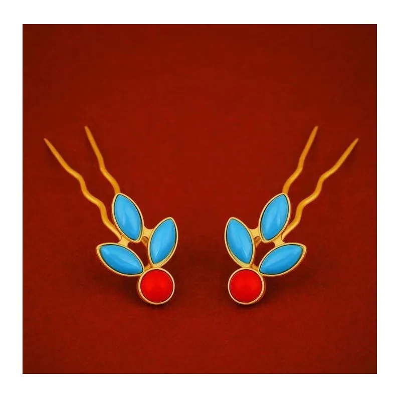 Classical Tang Style Flower Tin Gold-plated Small Hairpin Hair Accessories Hanfu Hairpin Hairpin Versatile Headgear Cute and Exq
Classical Tang Style Flower Tin Gold-plated Small Hairpin Hair Accessories Hanfu Hairpin Hairpin Versatile Headgear Cute and Exq