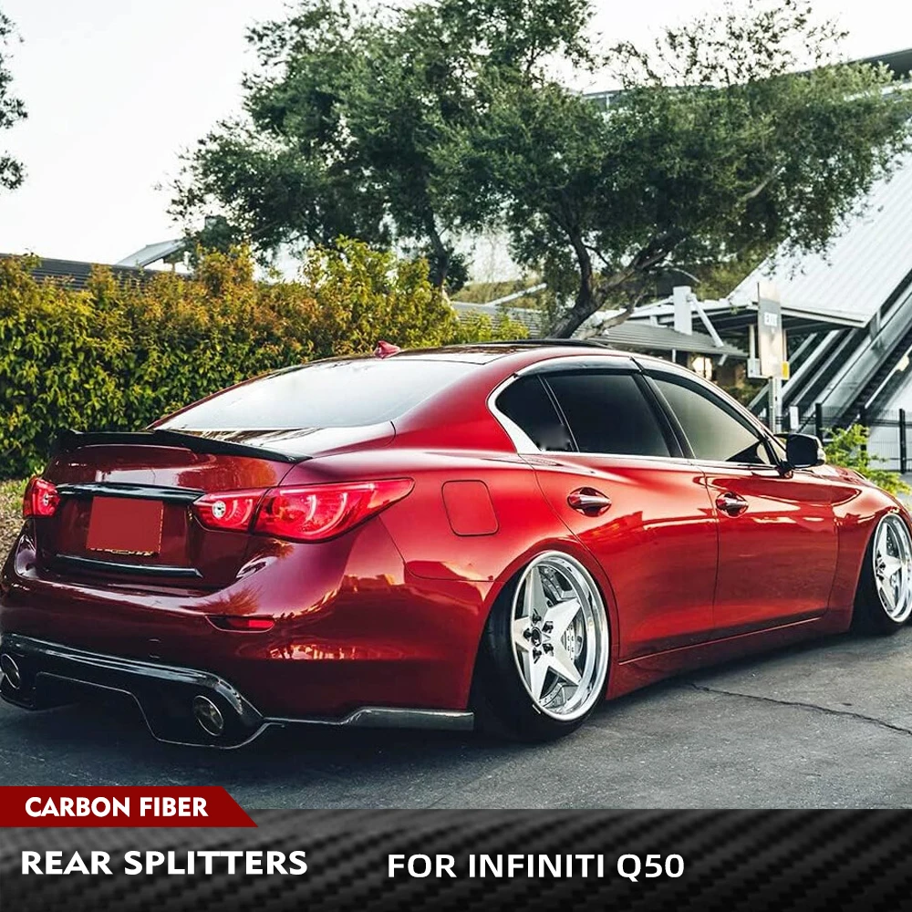 For Infiniti Q50 Q50S 2014-2017 Carbon Fiber Rear Splitters Rear Bumper Canards Spoiler Valance Protector Racing Body Kits
For Infiniti Q50 Q50S 2014-2017 Carbon Fiber Rear Splitters Rear Bumper Canards Spoiler Valance Protector Racing Body Kits