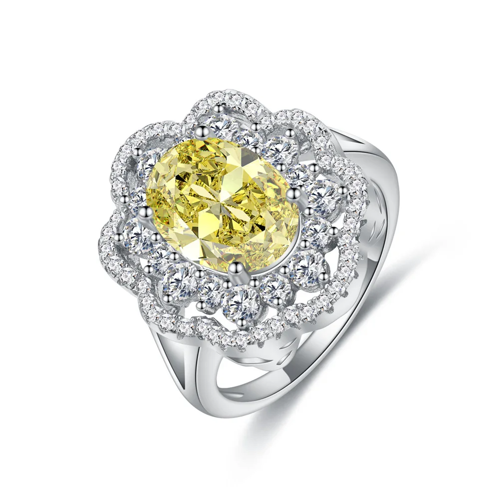 5.5ct Giant Colorful Zircon 925 Silver Cocktail Ring - 8x12mm Oval Gemstone
5.5ct Giant Colorful Zircon 925 Silver Cocktail Ring - 8x12mm Oval Gemstone