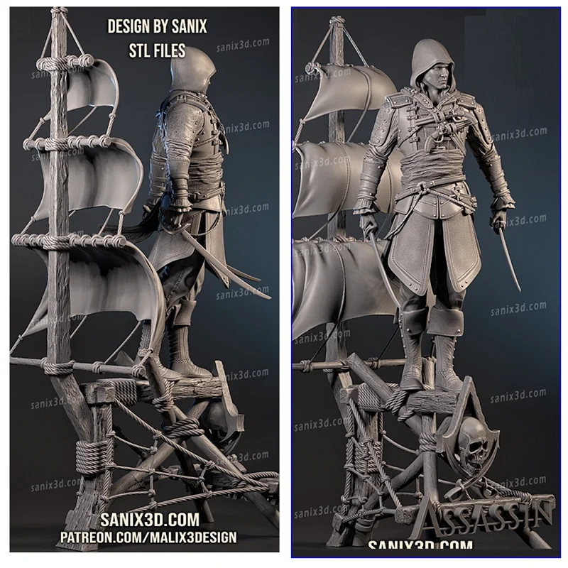 LindenKing A529 Assassin Figure Garage Kits 3D Resin GK Model Unpainted White-Film Collections To Modelers
LindenKing A529 Assassin Figure Garage Kits 3D Resin GK Model Unpainted White-Film Collections To Modelers