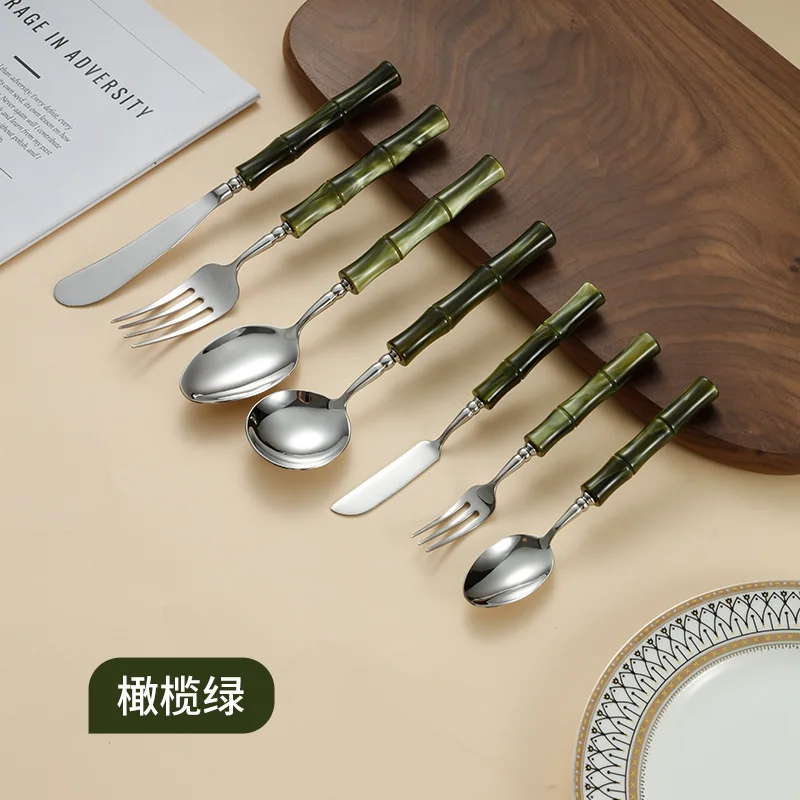 HYS stainless steel tableware steak knife and fork spoon western tableware light luxury full set dessert fork butter knife
HYS stainless steel tableware steak knife and fork spoon western tableware light luxury full set dessert fork butter knife