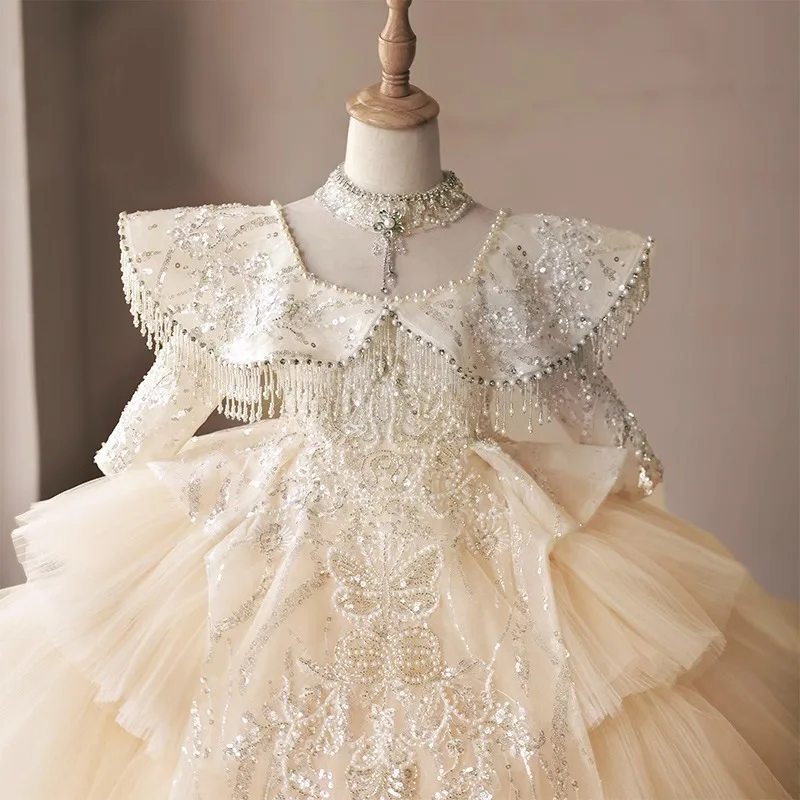 Children's Formal Dress High-End Princess Dress Catwalk Elegant Piano Performance Dress Girls Host Flower Girl Wedding Dress Spr
Children's Formal Dress High-End Princess Dress Catwalk Elegant Piano Performance Dress Girls Host Flower Girl Wedding Dress Spr