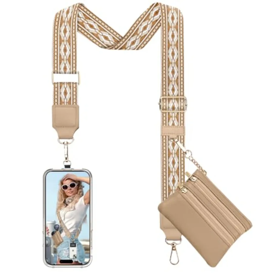 Clip and Go Phone Strap Crossbody with Leather Wallet, Adjustable Anti-Theft Lanyard with Pouch for Most Phone Case
Clip and Go Phone Strap Crossbody with Leather Wallet, Adjustable Anti-Theft Lanyard with Pouch for Most Phone Case