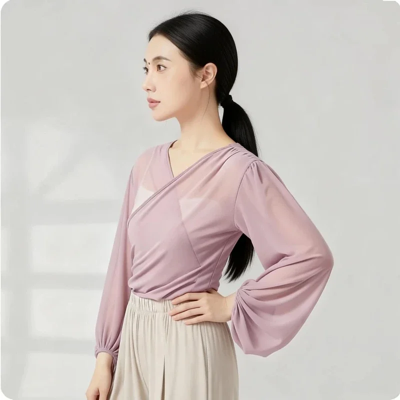 Топы для классических танцев, женская одежда для занятий йогой, рубашки для выступлений, костюм, элегантная сценическая одежда для китайского танца
Топы для классических танцев, женская одежда для занятий йогой, рубашки для выступлений, костюм, элегантная сценическая одежда для китайского танца