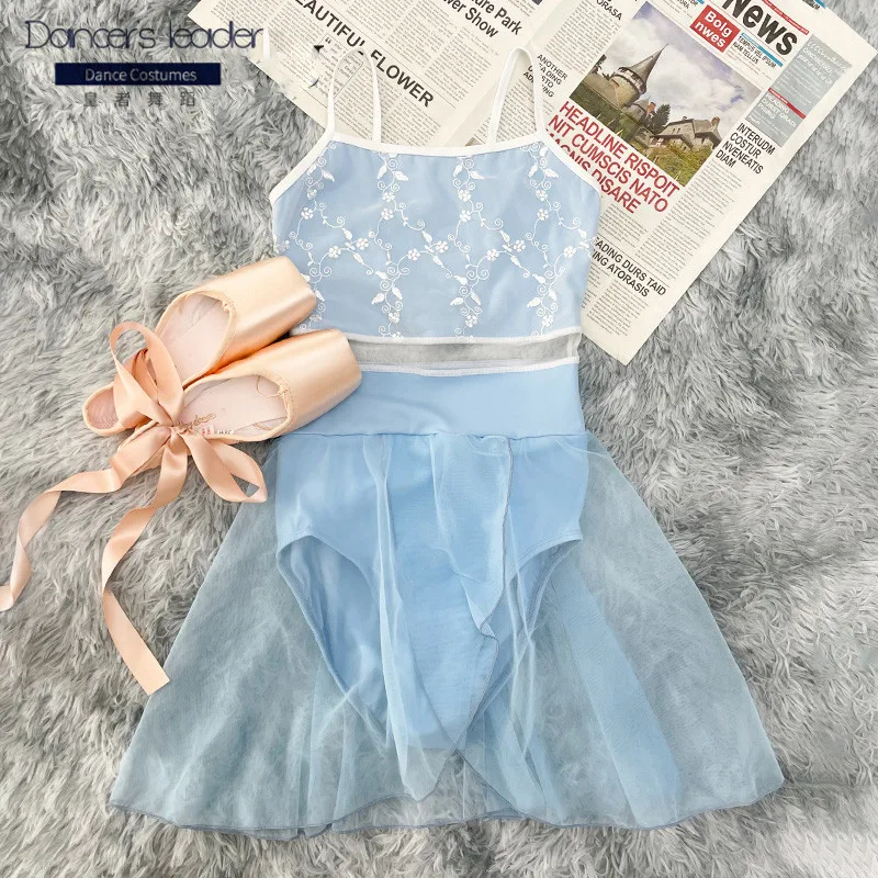 Ballet Leotard For Women's Practice Dress Summer Style Embroidered Suspender Gymnastics Leotard Ballerina Performance Dress
Ballet Leotard For Women's Practice Dress Summer Style Embroidered Suspender Gymnastics Leotard Ballerina Performance Dress