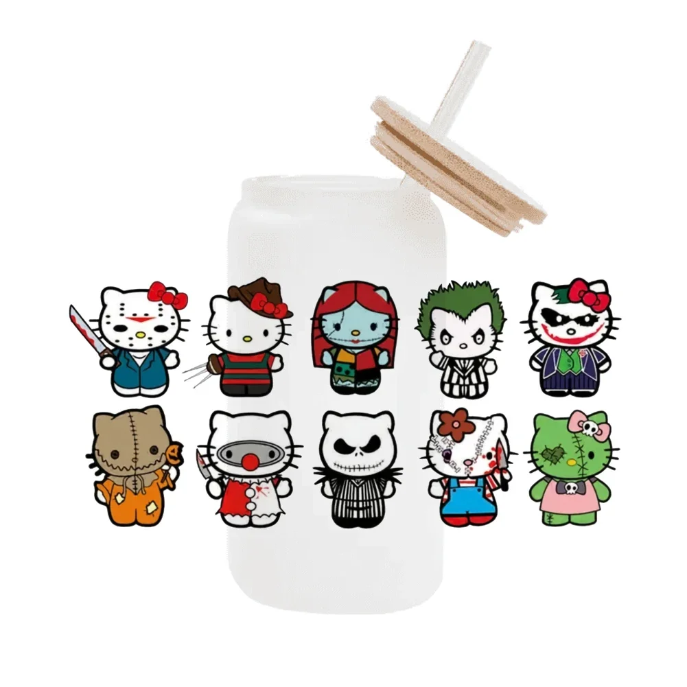 Ужасная мини Sanio Хэллоуин Тыква УФ DTF наклейка Kuromi Hello Kitty узоры чашки обертывания для 16 унций чашки наклейки
Ужасная мини Sanio Хэллоуин Тыква УФ DTF наклейка Kuromi Hello Kitty узоры чашки обертывания для 16 унций чашки наклейки