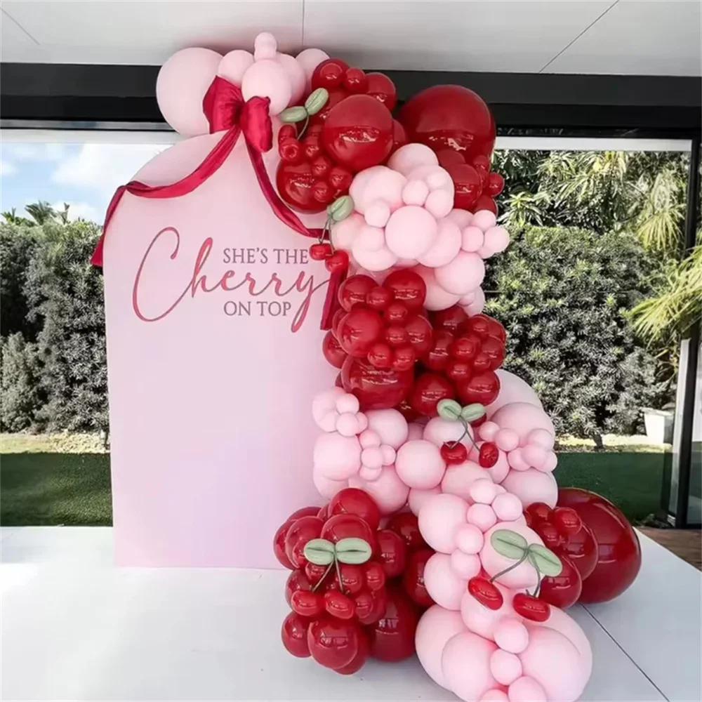 123pcs Pink and Pomegranate Red Balloon Wreath Set Latex Balloon Ladies' Birthday Party Wedding Shower Decorations
123pcs Pink and Pomegranate Red Balloon Wreath Set Latex Balloon Ladies' Birthday Party Wedding Shower Decorations