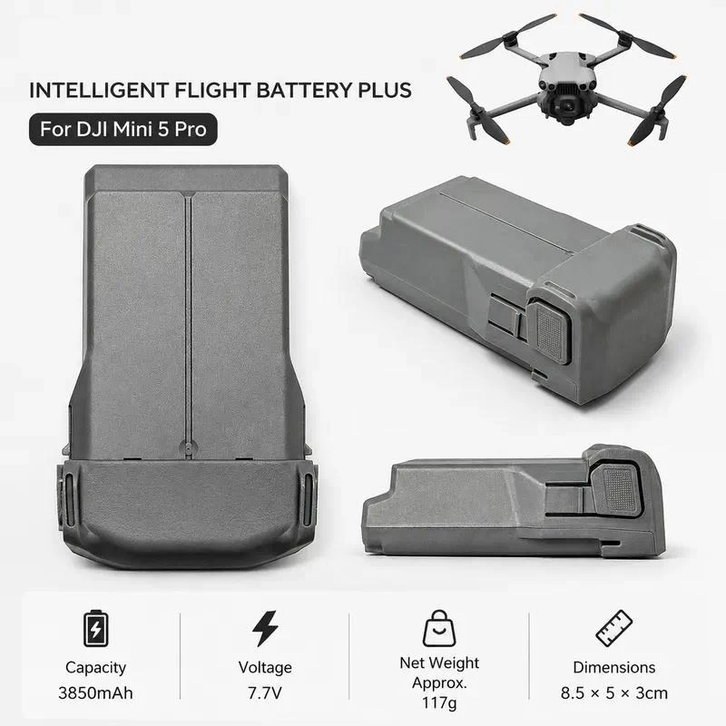 for DJI Mini 5 Pro Replacement Battery Dual Power Kit Long Battery Life 5000mAh
for DJI Mini 5 Pro Replacement Battery Dual Power Kit Long Battery Life 5000mAh