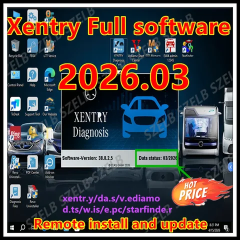 Newest 2026.03 Xentry Software Remote Install and Activate DT.S WI.S EP.C Vedamo for Auto Diagnostic Tool MB STAR SD C6 Openport