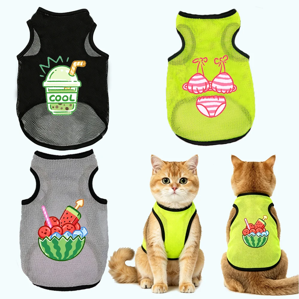 Summer Mesh Dog Tank Top Cute Cartoon Food Print Puppy Sleeveless Vest Breathable Pet Clothes for Bichon Yorkshire Small Dogs
Summer Mesh Dog Tank Top Cute Cartoon Food Print Puppy Sleeveless Vest Breathable Pet Clothes for Bichon Yorkshire Small Dogs