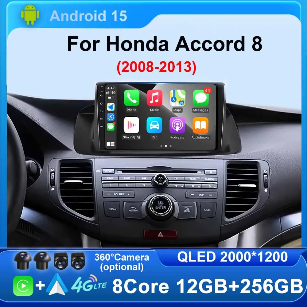 Автомобильный радиоприемник Android 15 для Honda Accord 8 2008-2013, GPS-навигация, мультимедийный беспроводной BT 4G, WIFI Carplay Touch, 2K QLED экран
Автомобильный радиоприемник Android 15 для Honda Accord 8 2008-2013, GPS-навигация, мультимедийный беспроводной BT 4G, WIFI Carplay Touch, 2K QLED экран