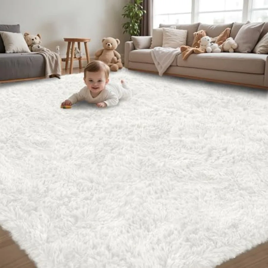 8x10 Area Rug for Living Room: Ultra Soft Fluffy Shag White Rug, Large Fuzzy Plush Indoor Non-Slip Washable Carpet for Bedroom,
8x10 Area Rug for Living Room: Ultra Soft Fluffy Shag White Rug, Large Fuzzy Plush Indoor Non-Slip Washable Carpet for Bedroom,