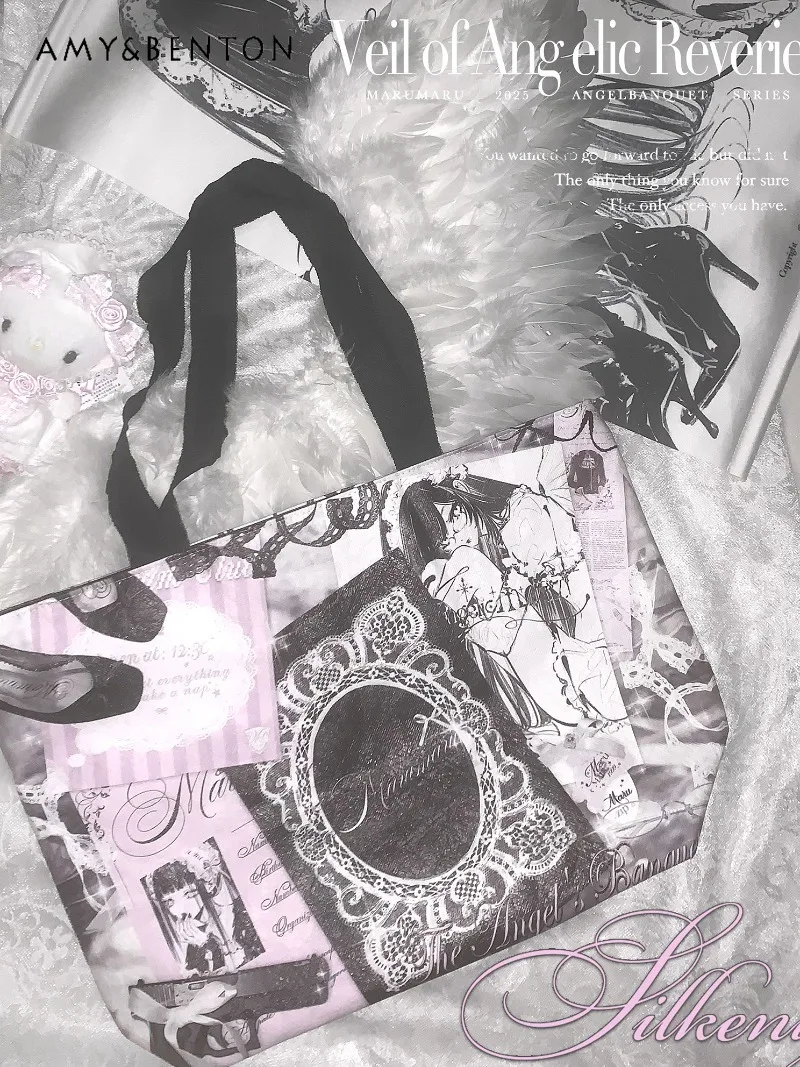 Subculture Two-dimensional Animation Printed Shoulder Bag Goth Splicing Color Large-capacity Versatile Handbag Commuter Tote Bag
Subculture Two-dimensional Animation Printed Shoulder Bag Goth Splicing Color Large-capacity Versatile Handbag Commuter Tote Bag