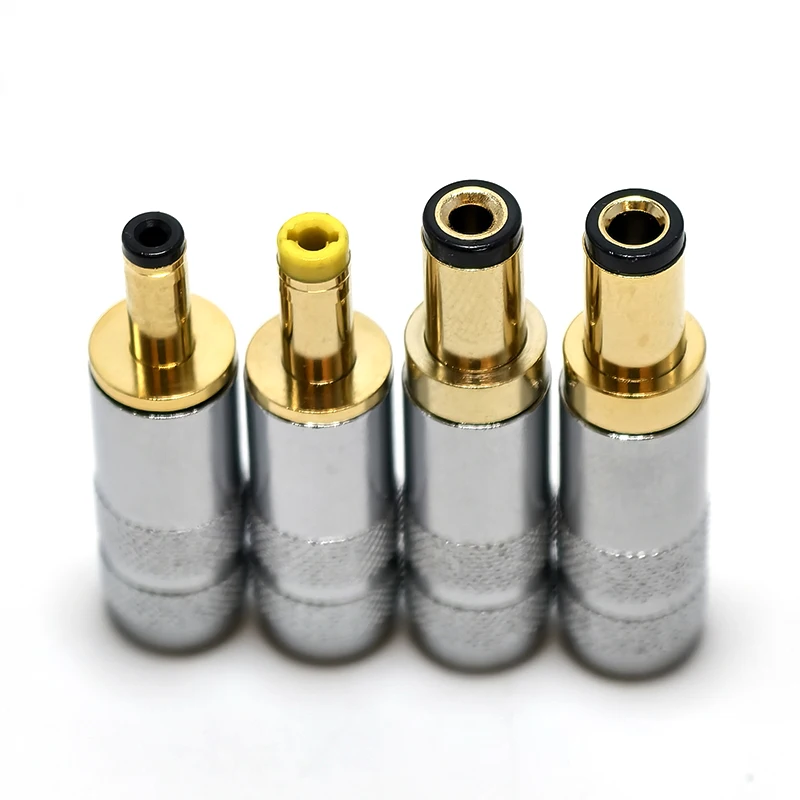 Pureline Quality Copper Plated Gold 5.5 X 2.5 5.5 X 2.1 4.0x1.7 3.5 X 1.35 mm DC Power Jack Male Plug Metal Connector Adapter
Pureline Quality Copper Plated Gold 5.5 X 2.5 5.5 X 2.1 4.0x1.7 3.5 X 1.35 mm DC Power Jack Male Plug Metal Connector Adapter