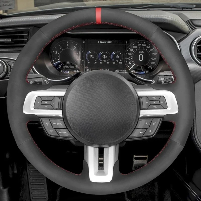 Чехол рулевого колеса автомобиля DIY Нескользящая черная замша для Ford Mustang 2015 2017 2018 2019 Mustang GT 2015 2017 2018 2019
Чехол рулевого колеса автомобиля DIY Нескользящая черная замша для Ford Mustang 2015 2017 2018 2019 Mustang GT 2015 2017 2018 2019