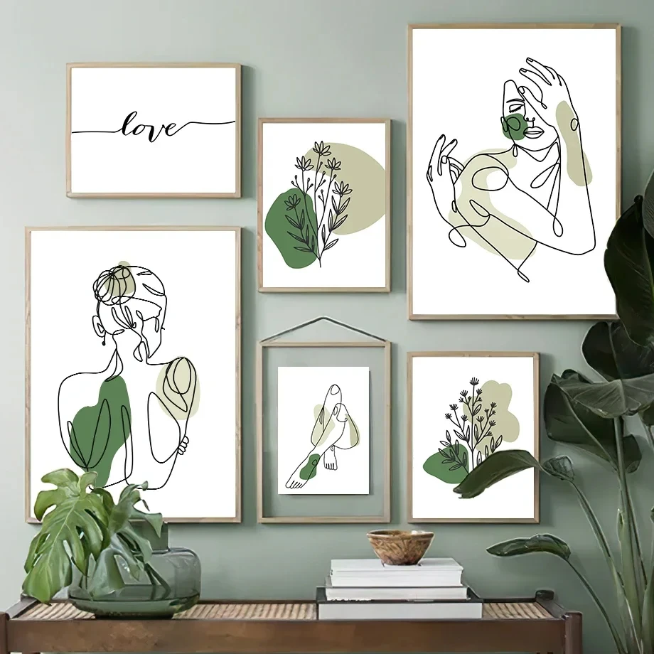 Black White Abstract Line Woman Flower Green Sun Wall Art Canvas Painting Nordic Posters And Prints Wall Picture For Living Room
Black White Abstract Line Woman Flower Green Sun Wall Art Canvas Painting Nordic Posters And Prints Wall Picture For Living Room