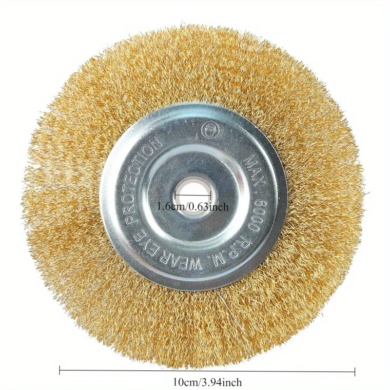 3Pcs Flat Type Copper Wire Wheel Wire Brush For Bench Grinder Metal Polishing Abrasive Tool Pure Brass Brush 10 Cm
3Pcs Flat Type Copper Wire Wheel Wire Brush For Bench Grinder Metal Polishing Abrasive Tool Pure Brass Brush 10 Cm