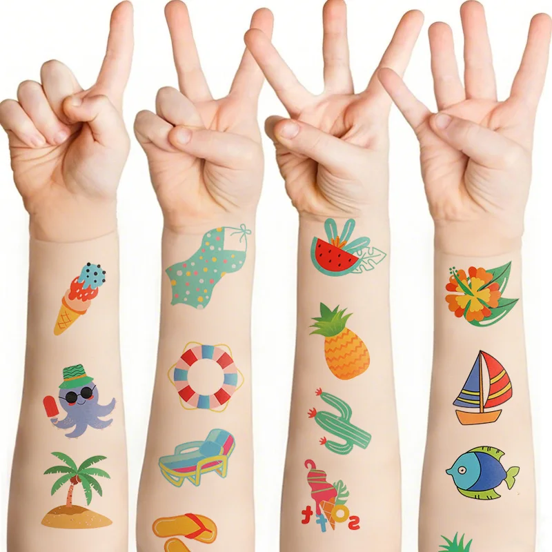 10pcs Summer Party Temporary Tattoo Sticker Hawaiian Tropical Cartoon Paper Sticker Luau Beach Birthday Party Wedding Decoration
10pcs Summer Party Temporary Tattoo Sticker Hawaiian Tropical Cartoon Paper Sticker Luau Beach Birthday Party Wedding Decoration