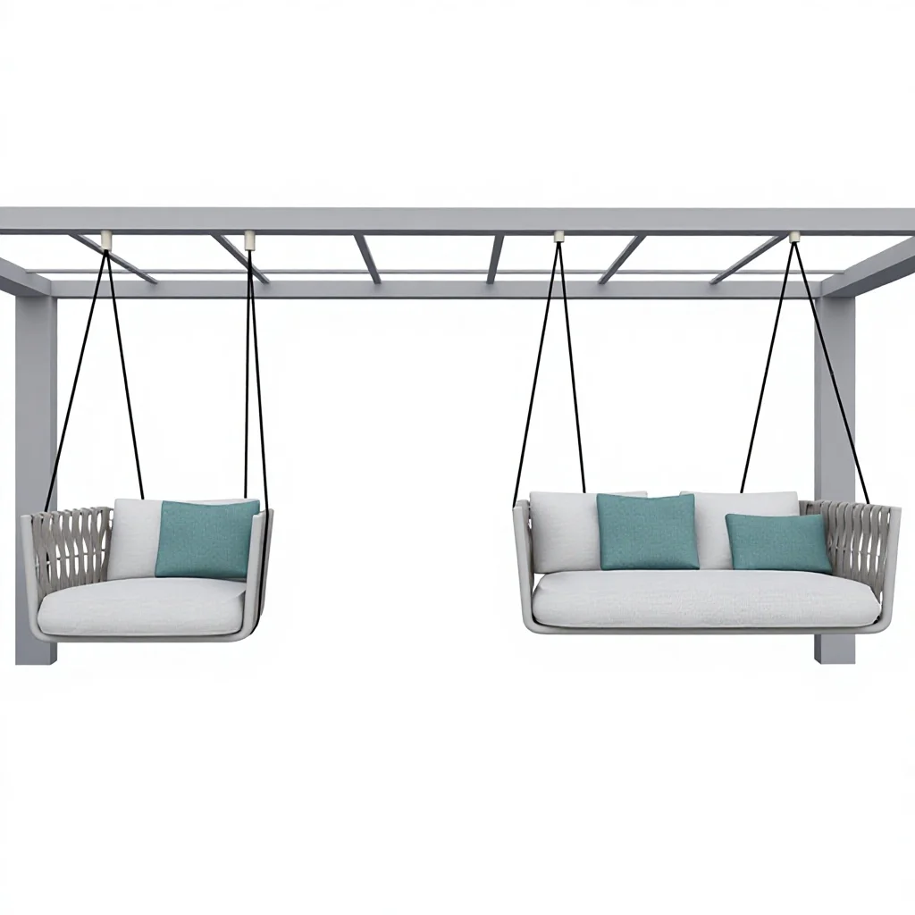 Modern Style Outdoor Garden Furniture Rattan Balcony Swing Chair with Rope for Patio Swings Living Room Hotel Villa Courtyard
Modern Style Outdoor Garden Furniture Rattan Balcony Swing Chair with Rope for Patio Swings Living Room Hotel Villa Courtyard