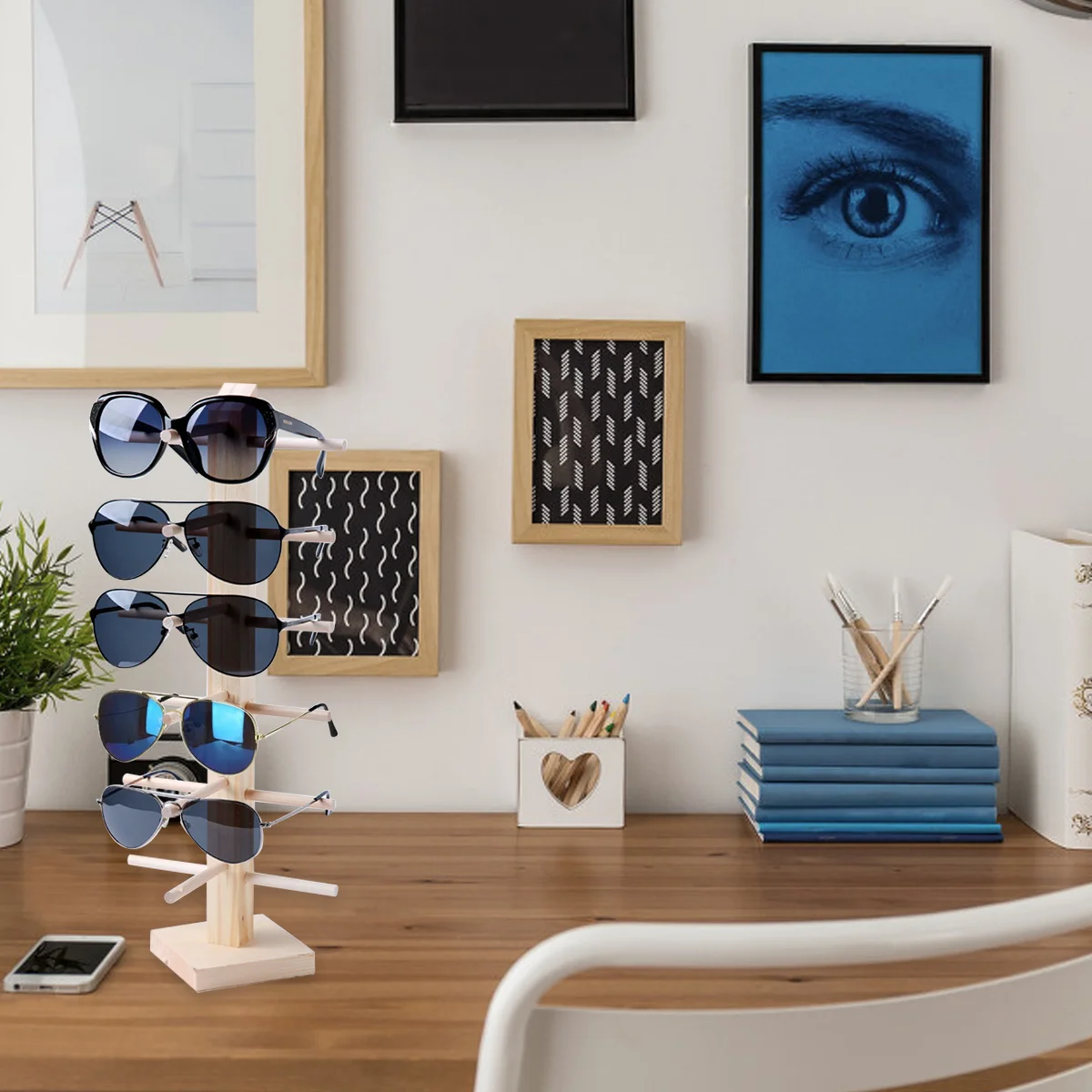 1Pcs Pine Wood Sunglasses Display Stand One Row Six Layers Holds Six Eyeglasses Reading Glasses Organizer Eyeglass Holder Rack
1Pcs Pine Wood Sunglasses Display Stand One Row Six Layers Holds Six Eyeglasses Reading Glasses Organizer Eyeglass Holder Rack