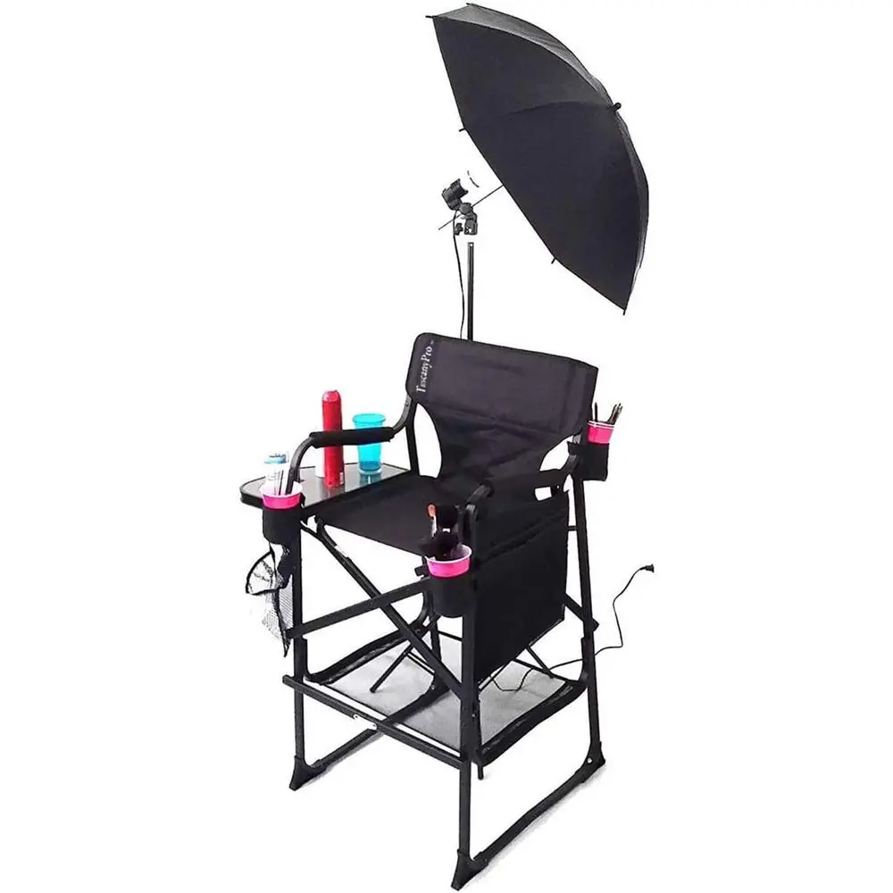 Portable Sturdy Makeup Chair with Umbrella Light Kit - Ideal for Makeup, Salon, Events, 29 Seat Height - Carry Bag Included
Portable Sturdy Makeup Chair with Umbrella Light Kit - Ideal for Makeup, Salon, Events, 29 Seat Height - Carry Bag Included