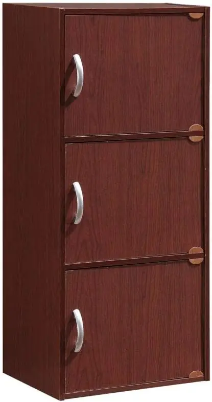 3-Shelf, 3-Door Mahogany Bookcase for Home Office Storage and Display
3-Shelf, 3-Door Mahogany Bookcase for Home Office Storage and Display