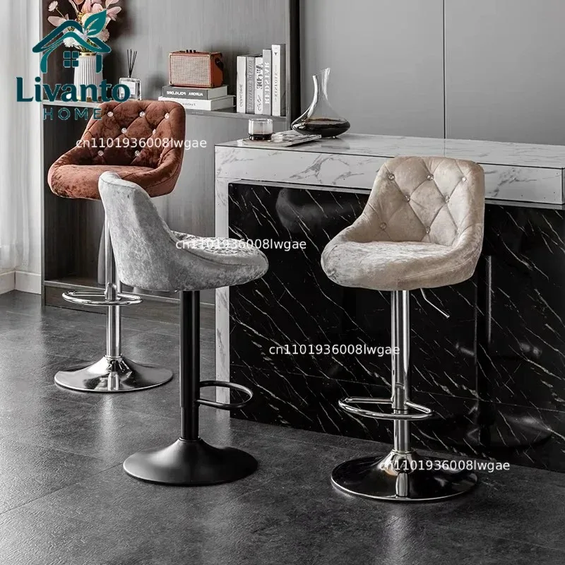 Home Flannel Light Luxury Dining Chairs Bar Leisure High Stool Nordic Comfortable Creative Lifting Rotating Backrest Bar Chairs
Home Flannel Light Luxury Dining Chairs Bar Leisure High Stool Nordic Comfortable Creative Lifting Rotating Backrest Bar Chairs