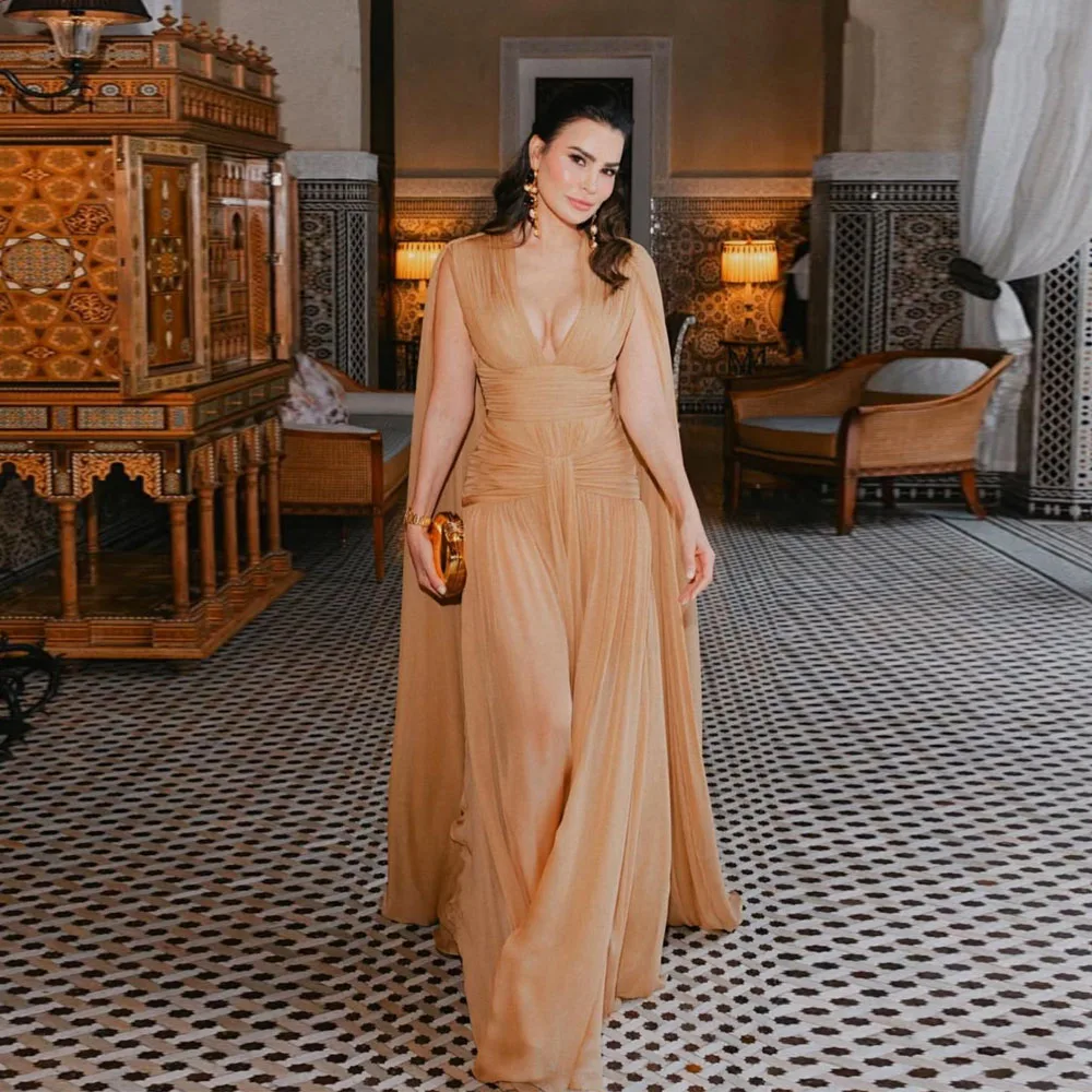 Customized Sexy V-Neck Evening Dresses Elegant Floor-Length Celebrity Dress Exquisite High Quality Party Bridal Gowns For Women
Customized Sexy V-Neck Evening Dresses Elegant Floor-Length Celebrity Dress Exquisite High Quality Party Bridal Gowns For Women