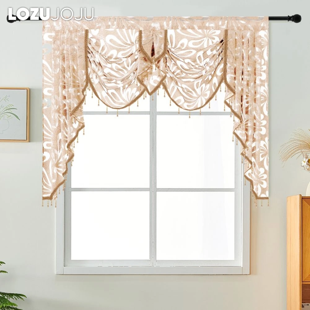 LOZUJOJU European Style Jacquard Window Curtains for Living Room Elegant Tulle Valance Home Drapes 1PC
LOZUJOJU European Style Jacquard Window Curtains for Living Room Elegant Tulle Valance Home Drapes 1PC